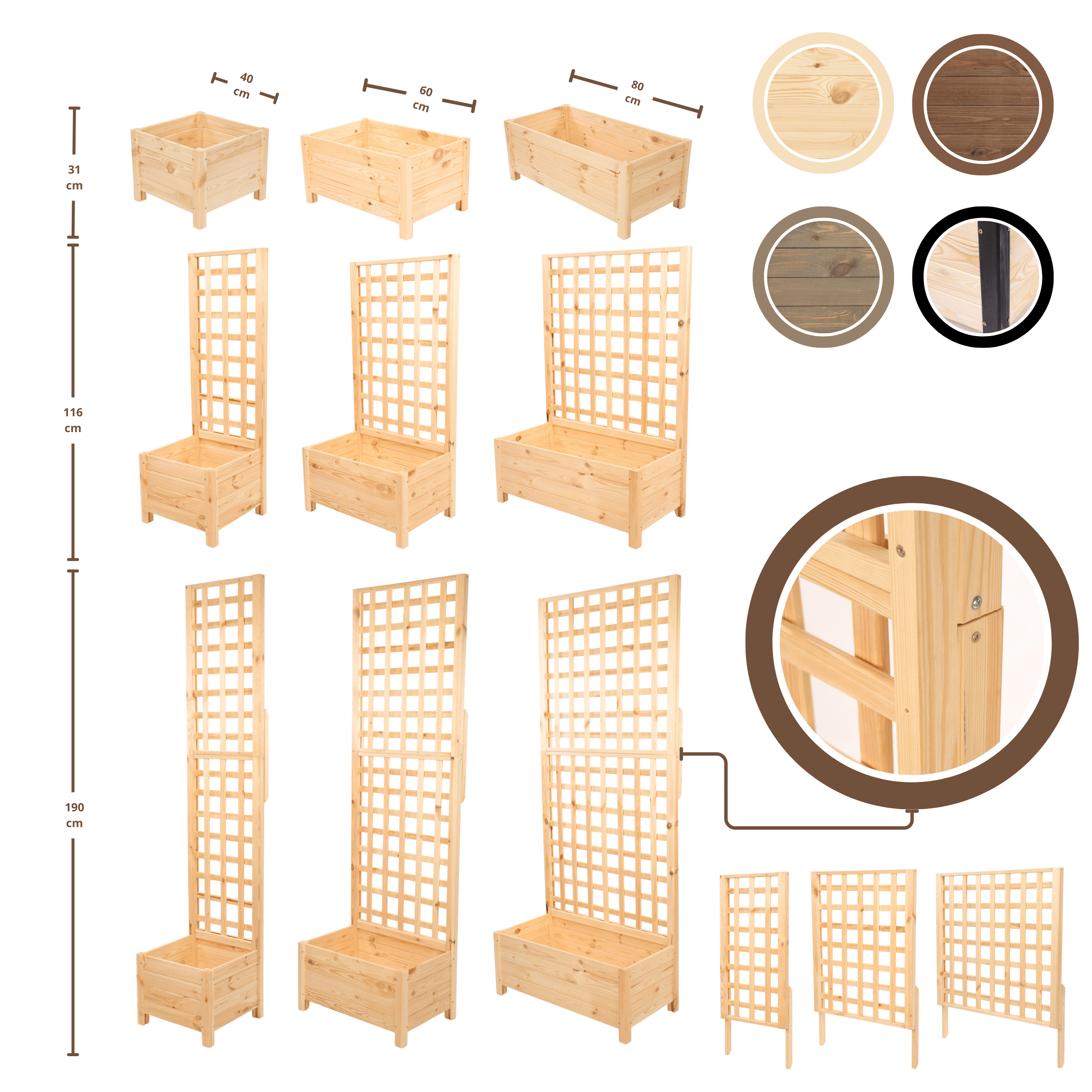 Donice i nadstawki pergole ogrodowe do donic